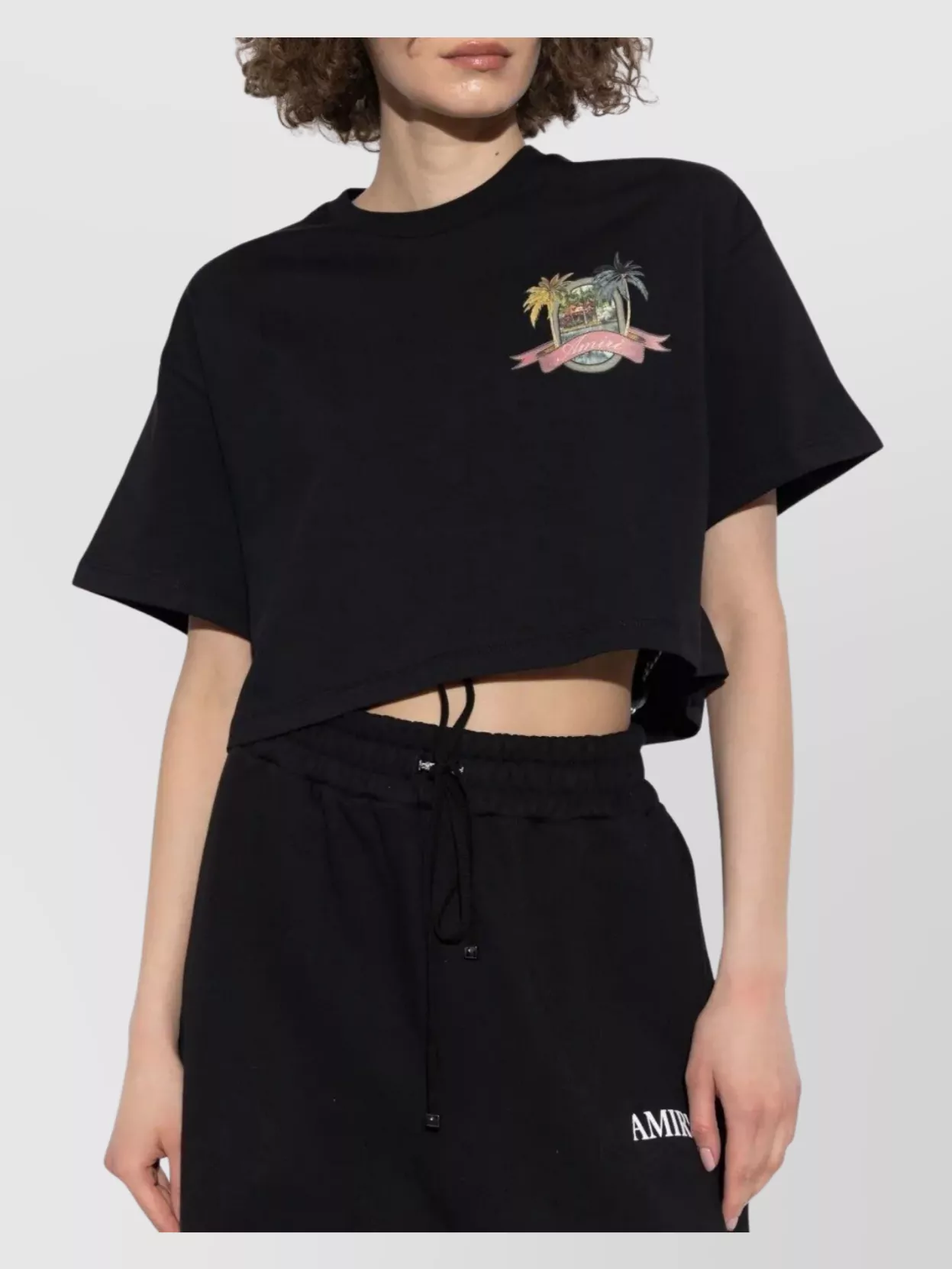 Amiri Paradise Graphic Crop T-Shirt