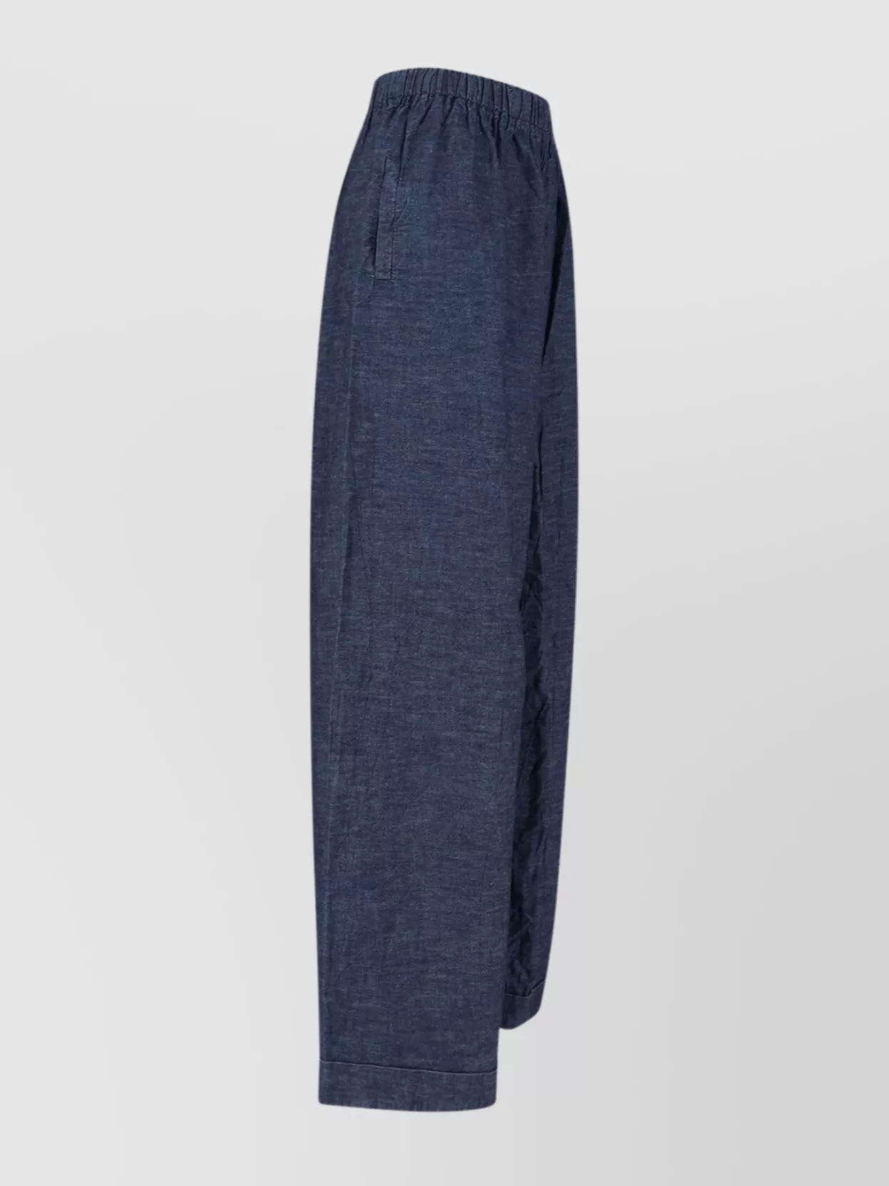 Daniela Gregis Wide Leg Trousers Elastic Waistband In Blue