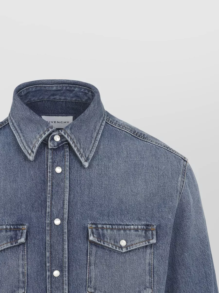 Givenchy Shirt Button Down Collar Chest Pockets