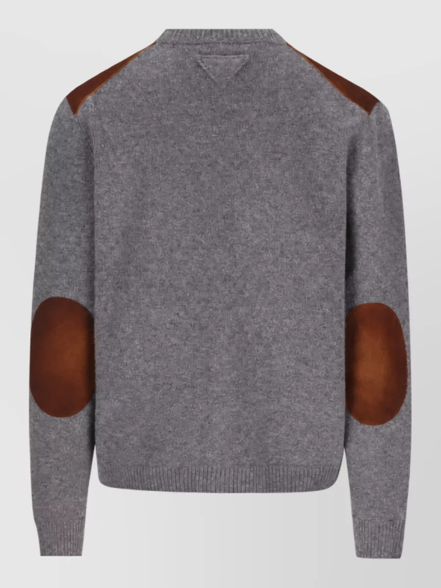 Prada Virgin Wool Plain-Knit Cardigan