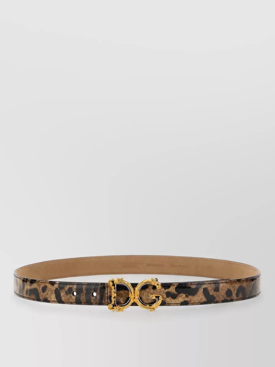 Dolce&Gabbana leopard-print leather belt