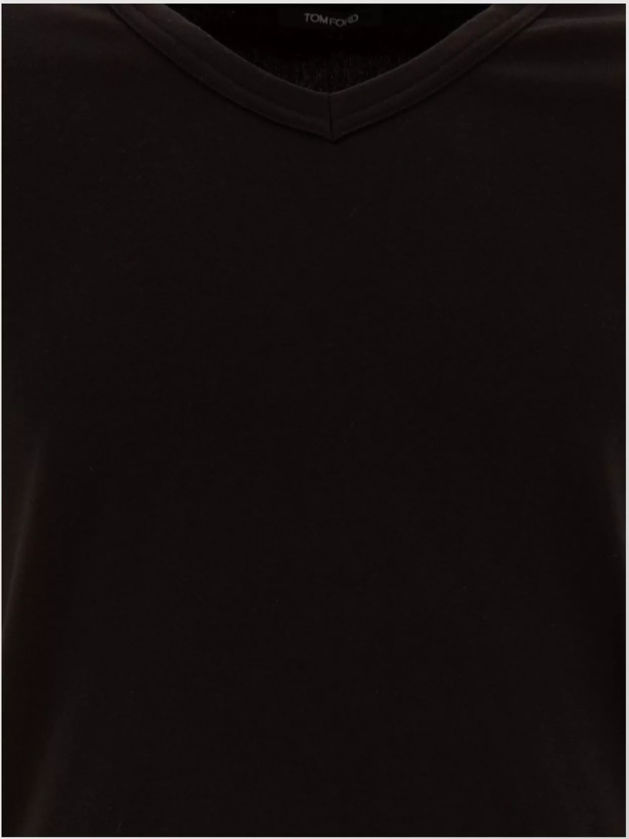 Tom Ford Black Stretch Cotton Crew Neck T-shirt