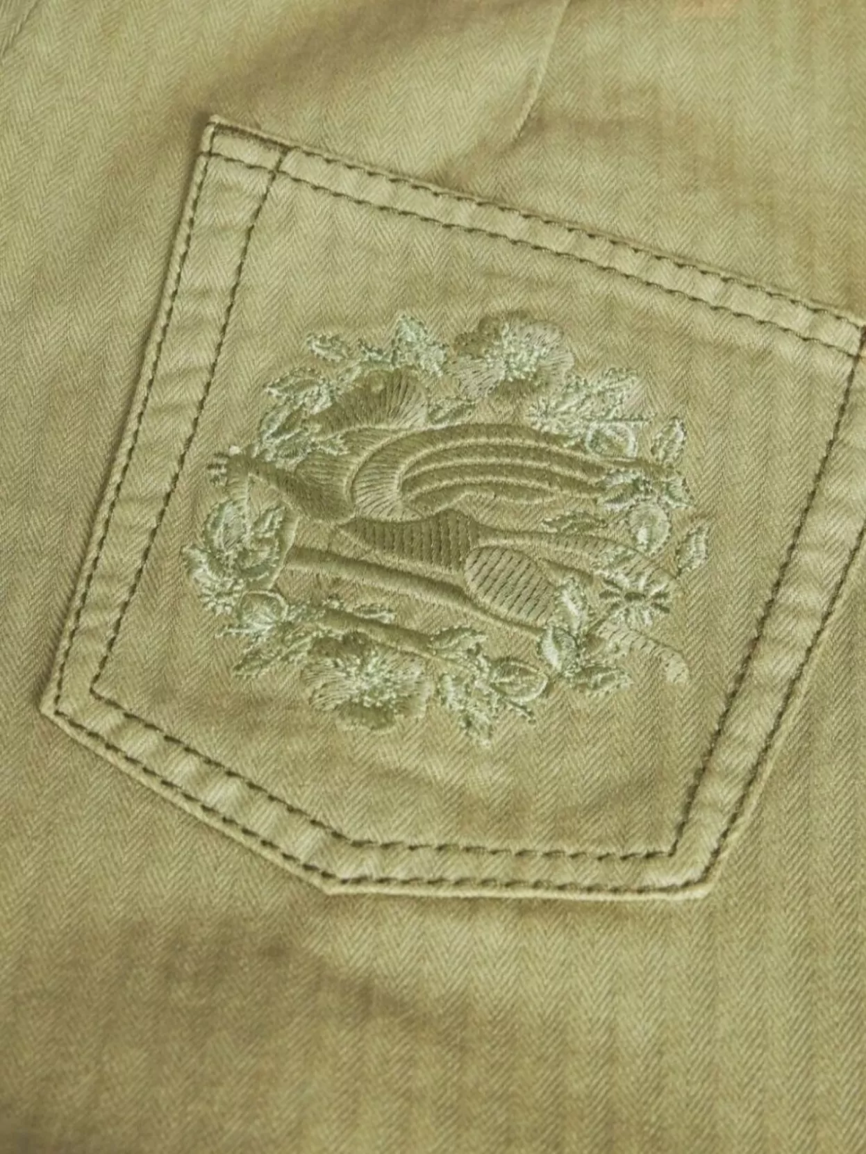 Etro Wide-Leg Jeans Featuring Embroidered Detail