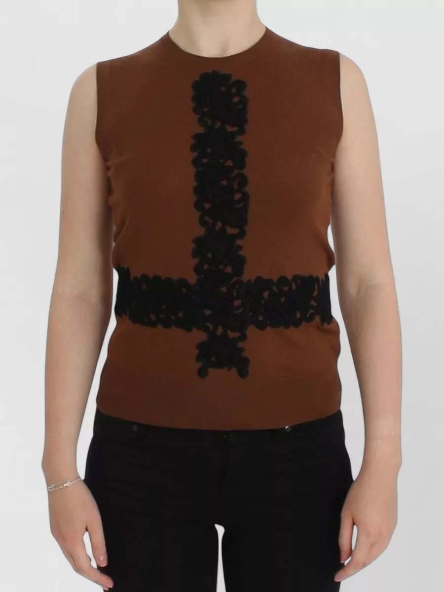 Dolce&Gabbana lace knit sleeveless top