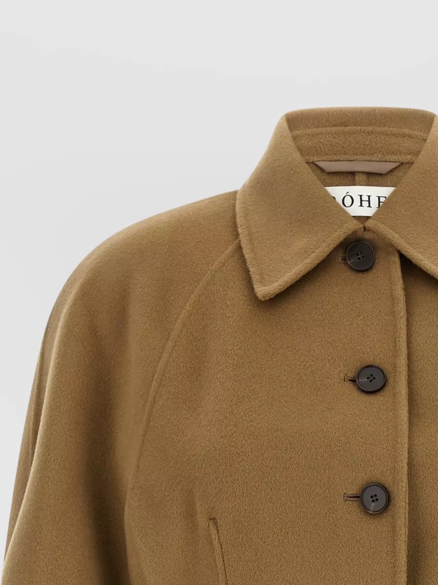 Róhe Cashmere Sculptural Oversized-Sleeve Fitted Jacket