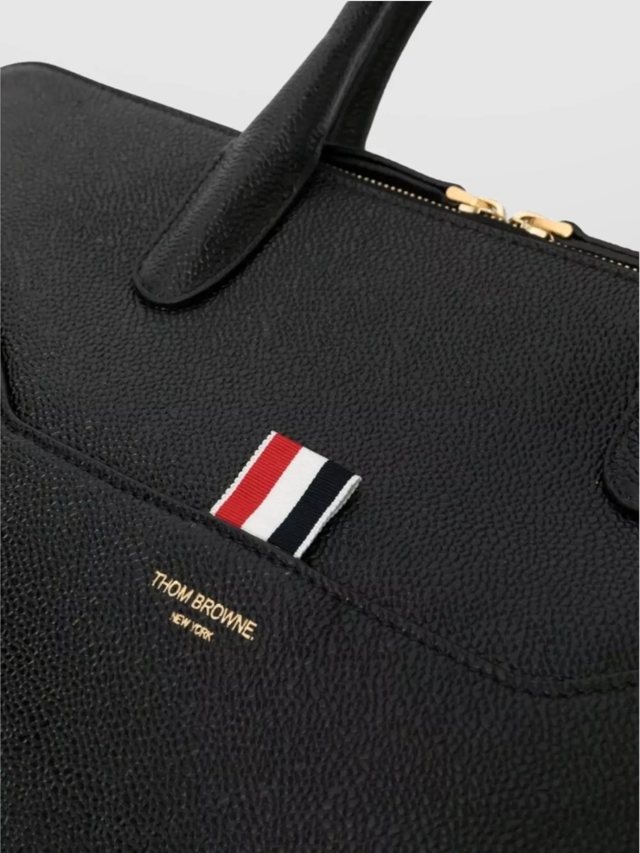 Thom Browne Slim Briefcase Pebble Grain Leather
