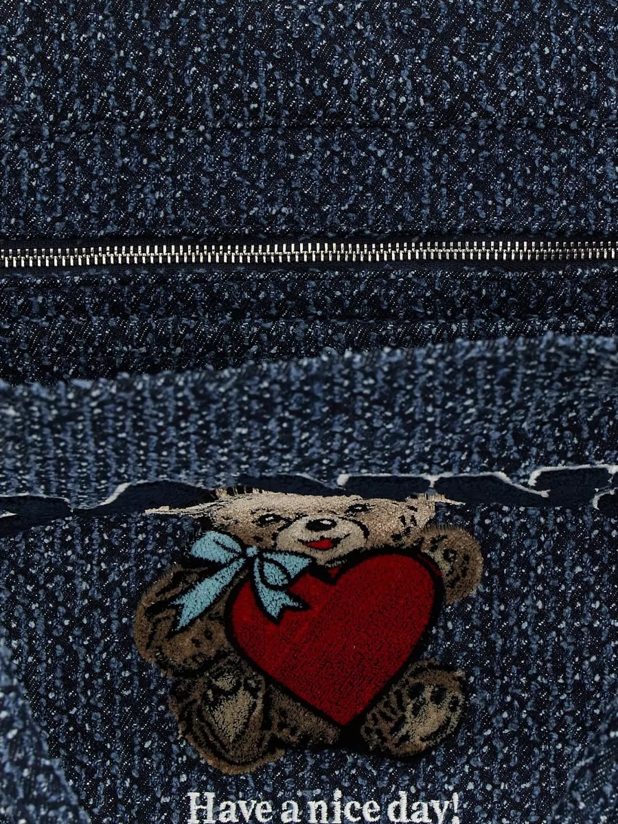 Ganni Cabas Medium Denim Tote Bag