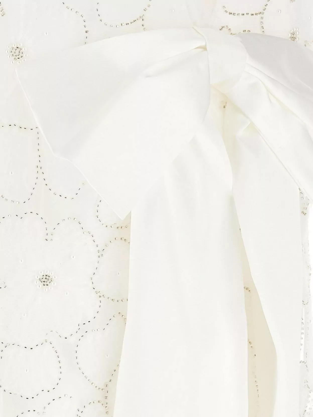 Shop Self-portrait 'tulle Bow Floral Embroidery Ruffled Sheer Sleeveless'