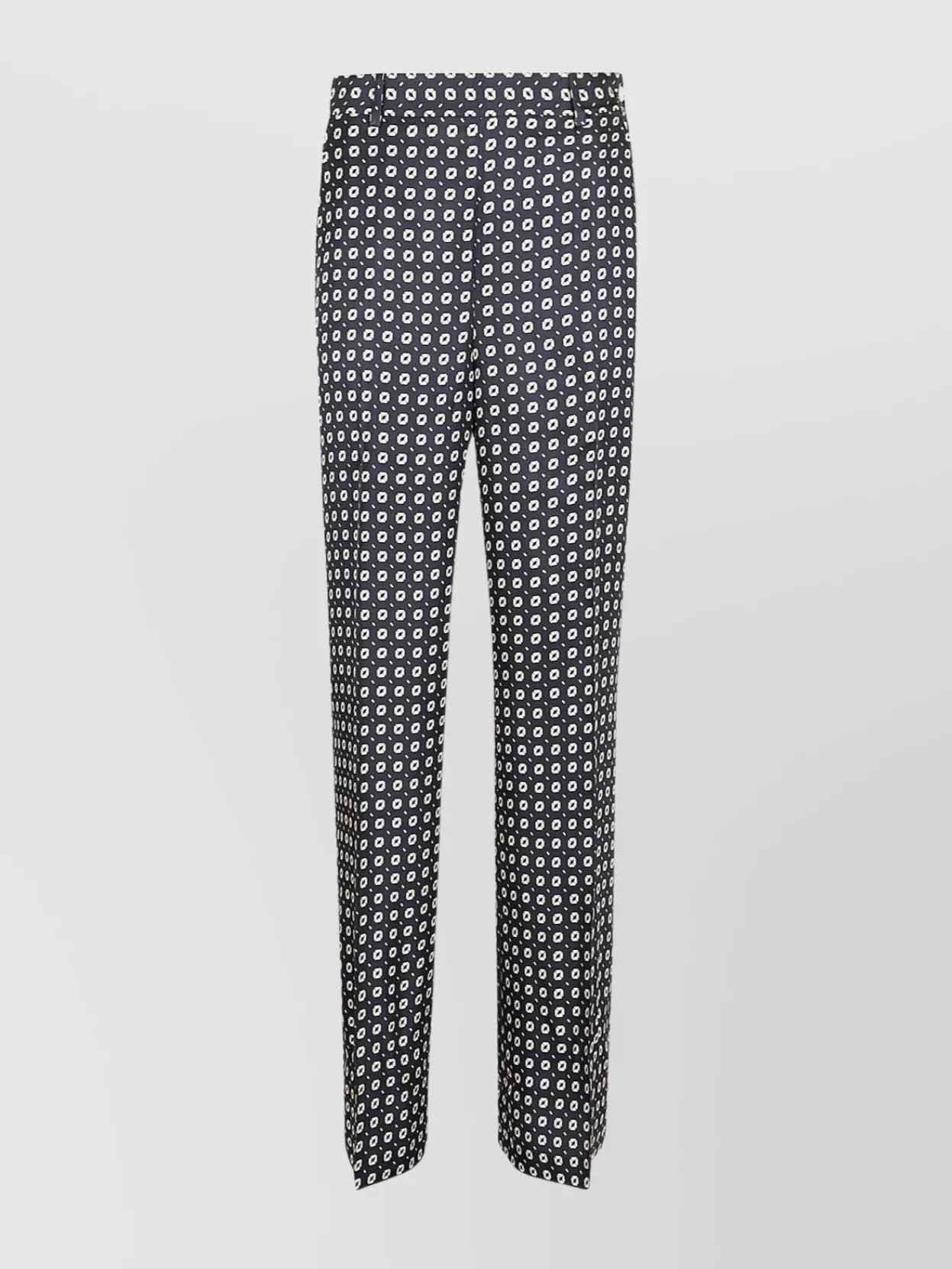 Shop Polo Ralph Lauren Straight Leg Printed Trousers With Belt Loops