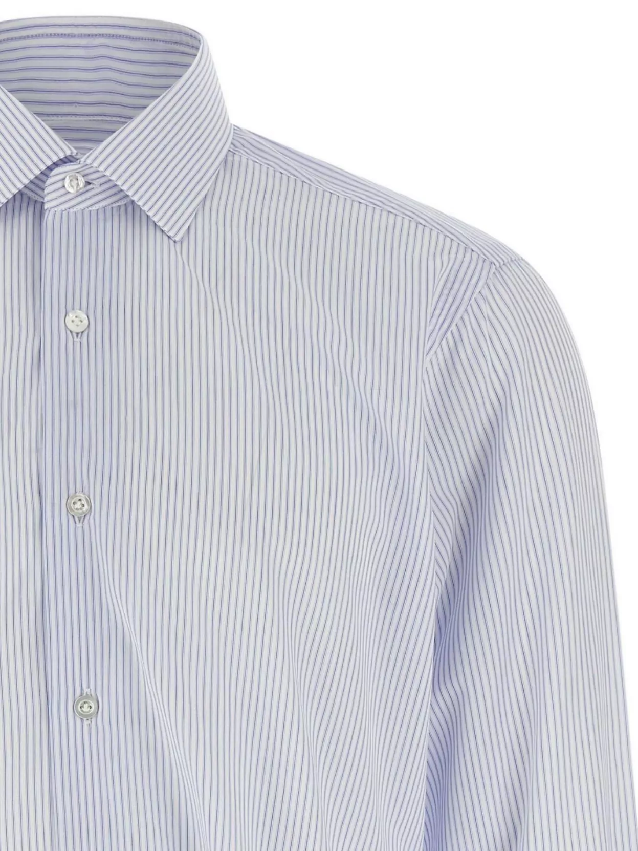 Barba Long Sleeve Button-Down Striped Shirt With Cuffs