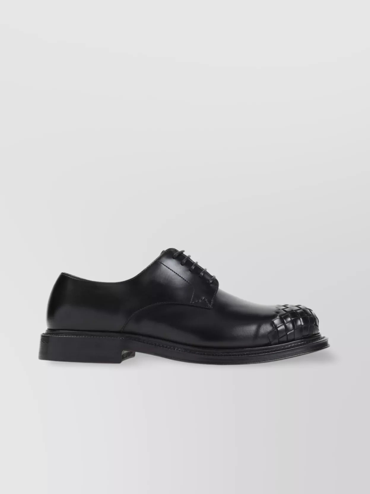 Bottega Veneta Leather Lace-Up Shoes Featuring Signature Detail