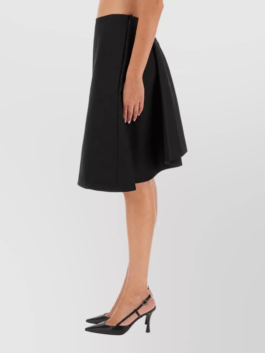 Alexander Mcqueen Silk Flared Midi Skirt