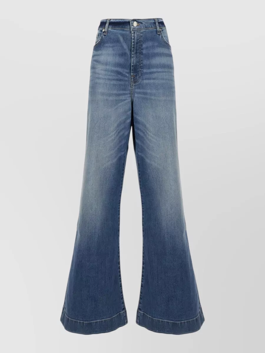 7 For All Mankind denim wide-leg trousers