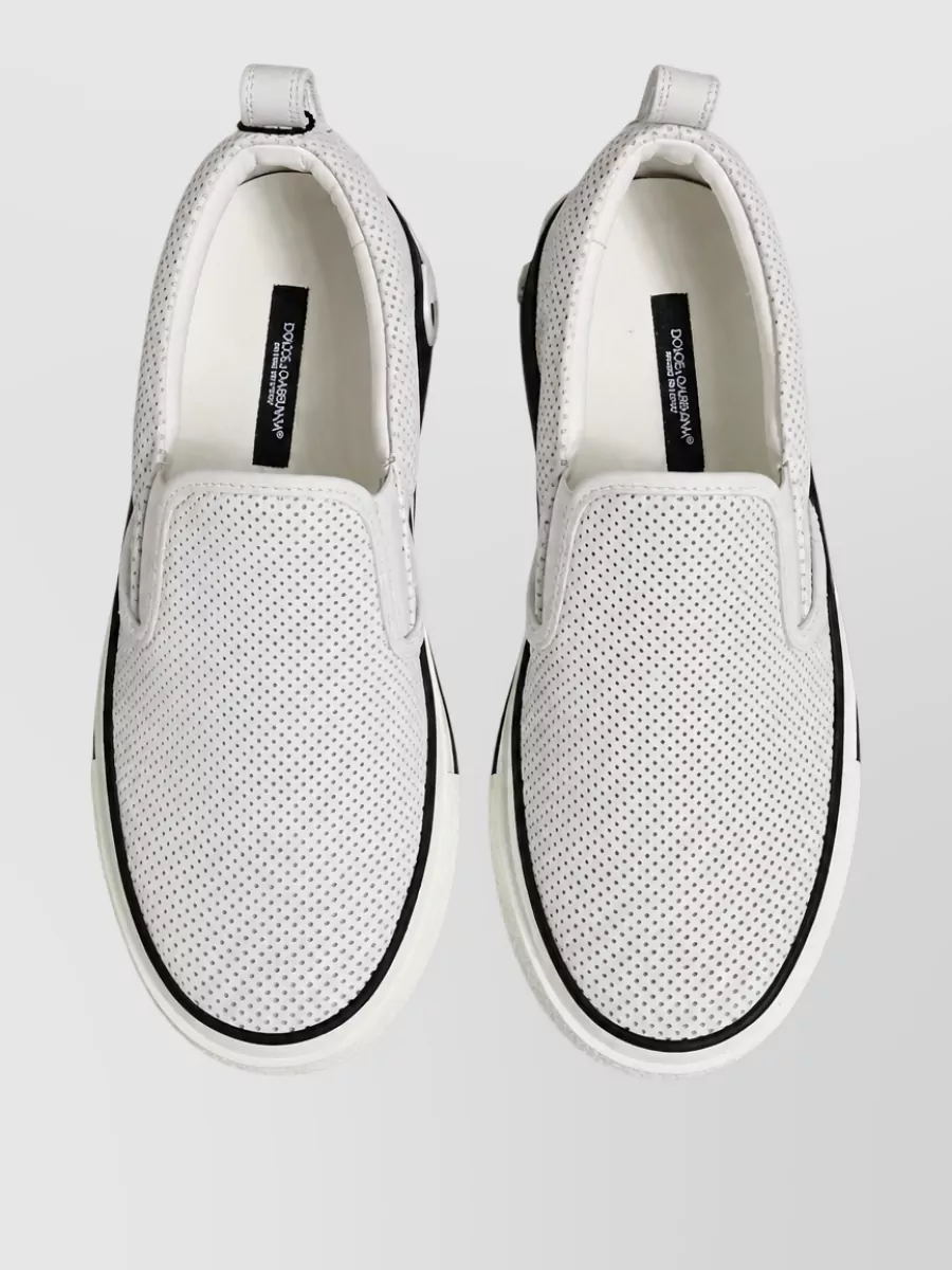 Dolce&Gabbana Leather Slip-On Sneakers