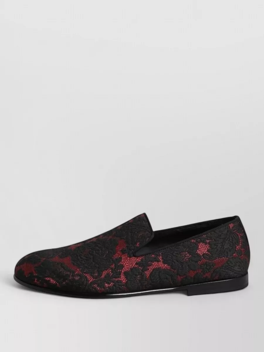 Dolce&Gabbana Leather Jacquard Slippers