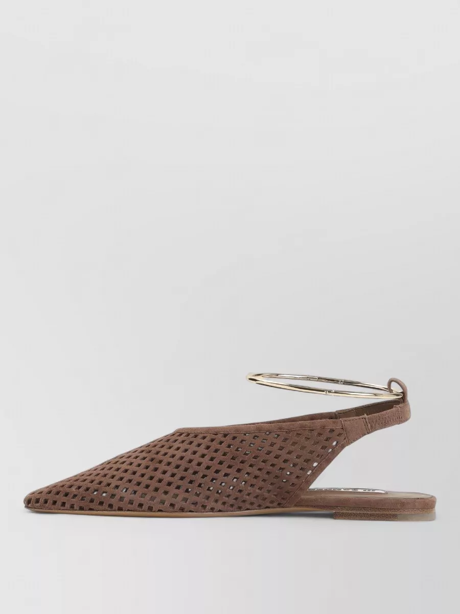 Jil Sander Leather Slingback Ballet Flats