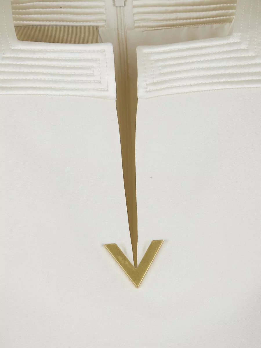 Valentino Garavani Mini Dress Crepe Couture V Neckline