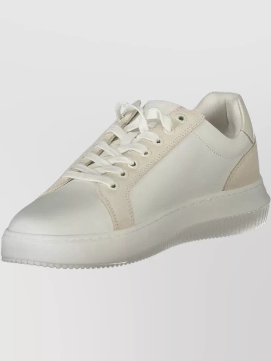 Calvin Klein Leather Low-Top Lace-Up Sneakers