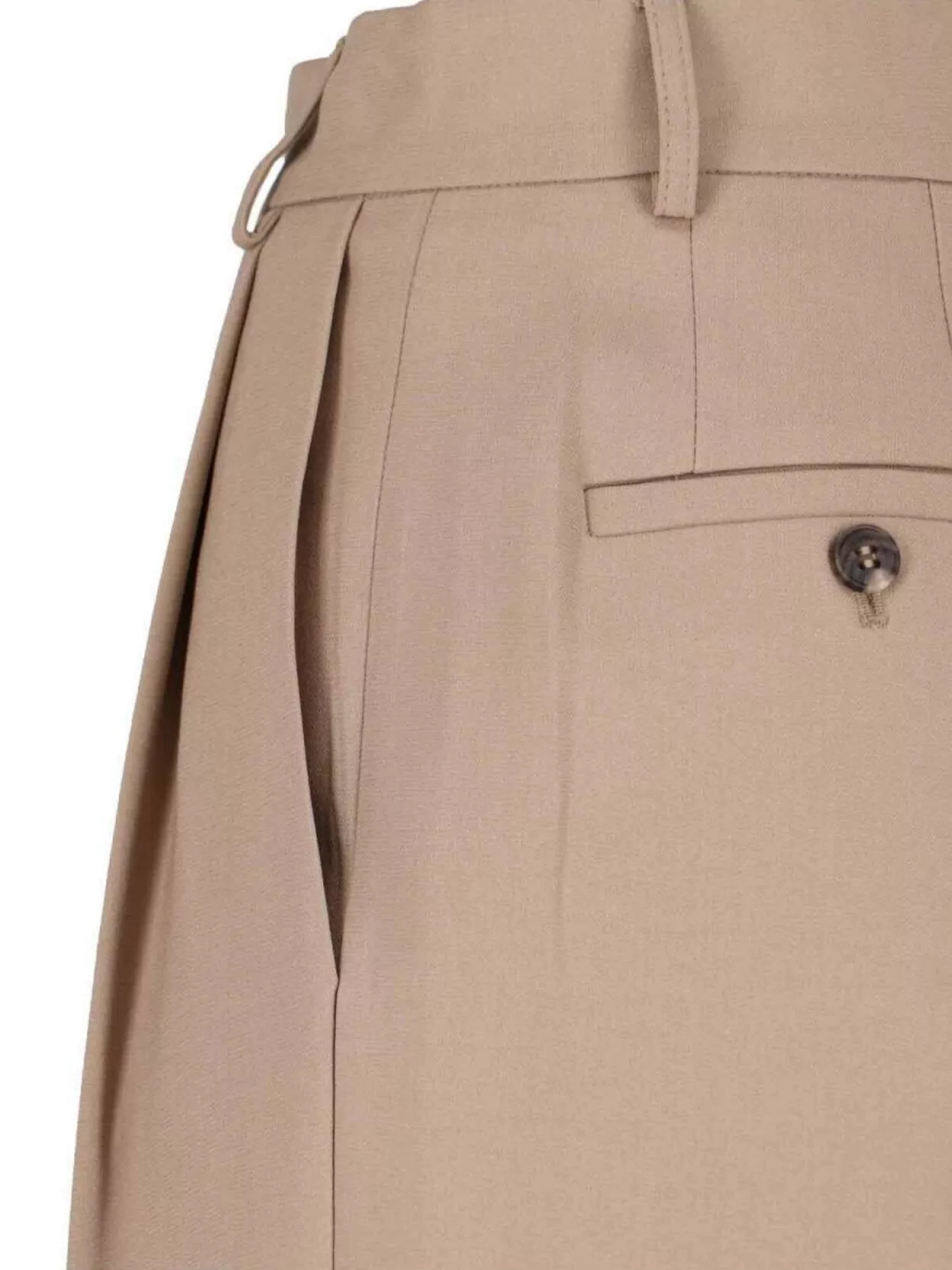The Frankie Shop Straight Trousers With Back Pocket And Pleated Design