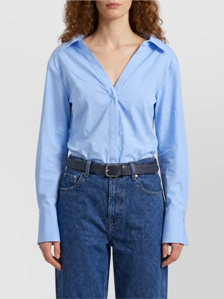 The Frankie Shop Light Blue Slim-Fit Shirt