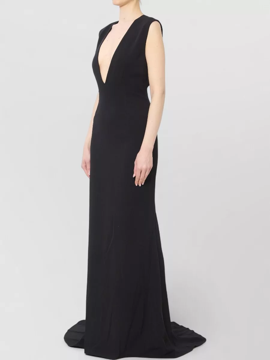 Solace London V-Neck Slim-Fit Maxi Gown