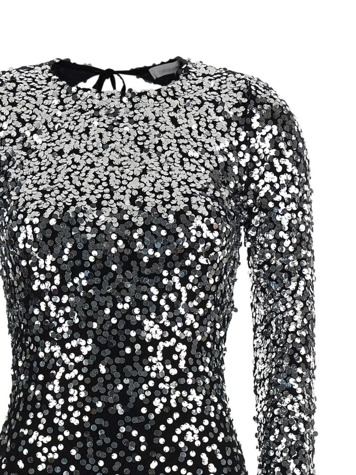 Paco Rabanne Long Sleeve Floor-Length Sequin Dress