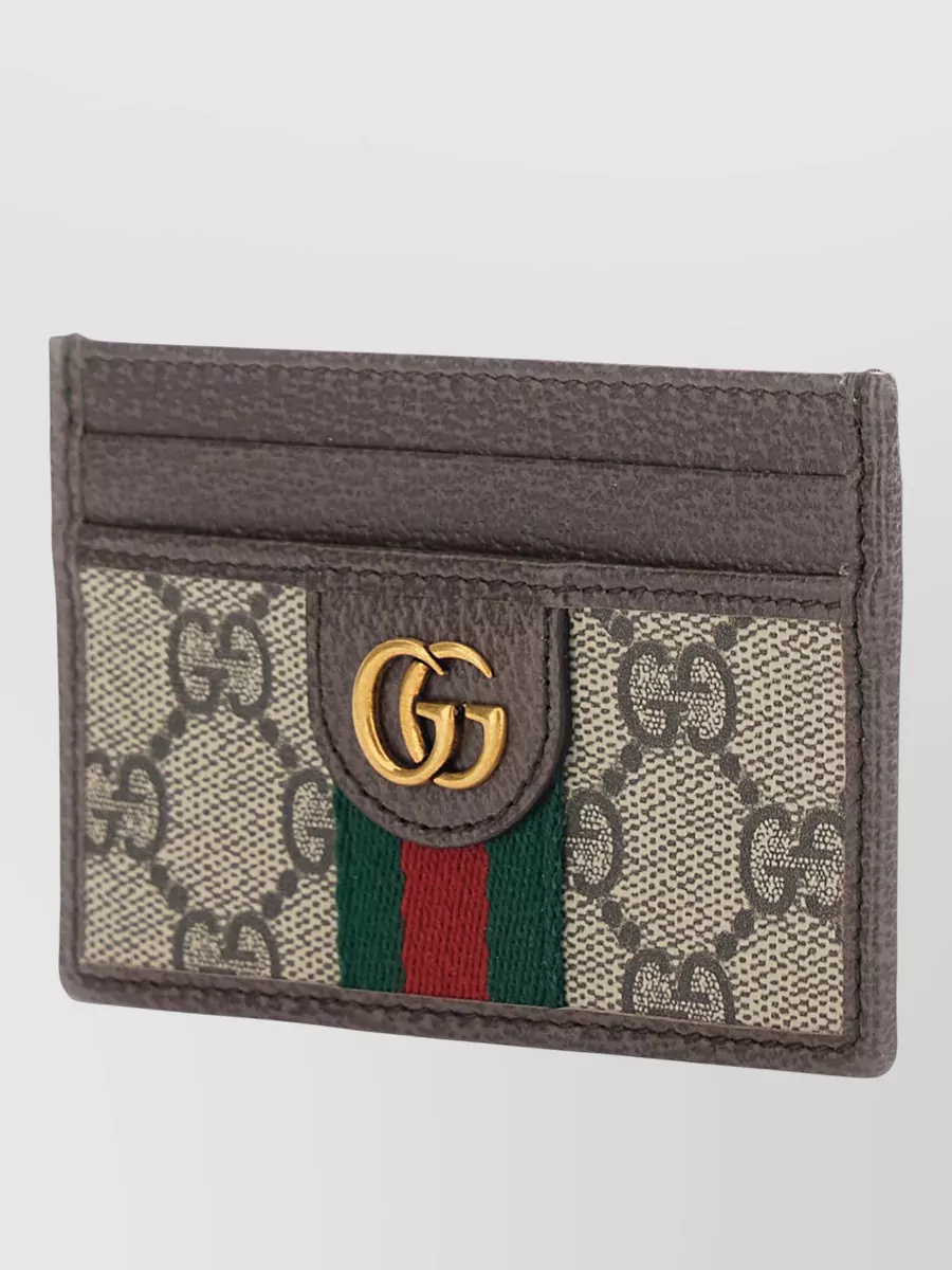 Gucci Icon Stripe Compact Wallet And Cardholder