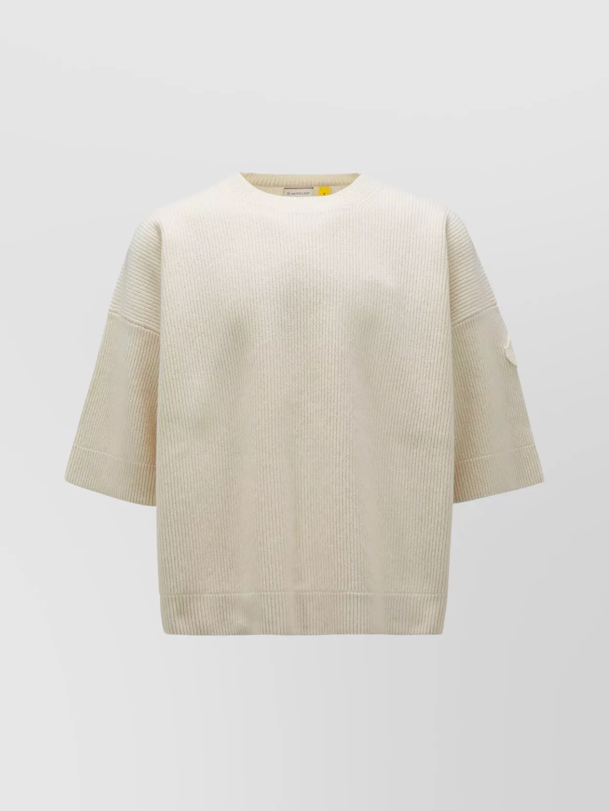 Shop Moncler Genius Roc Nation Collaboration Wool Knit In Cream