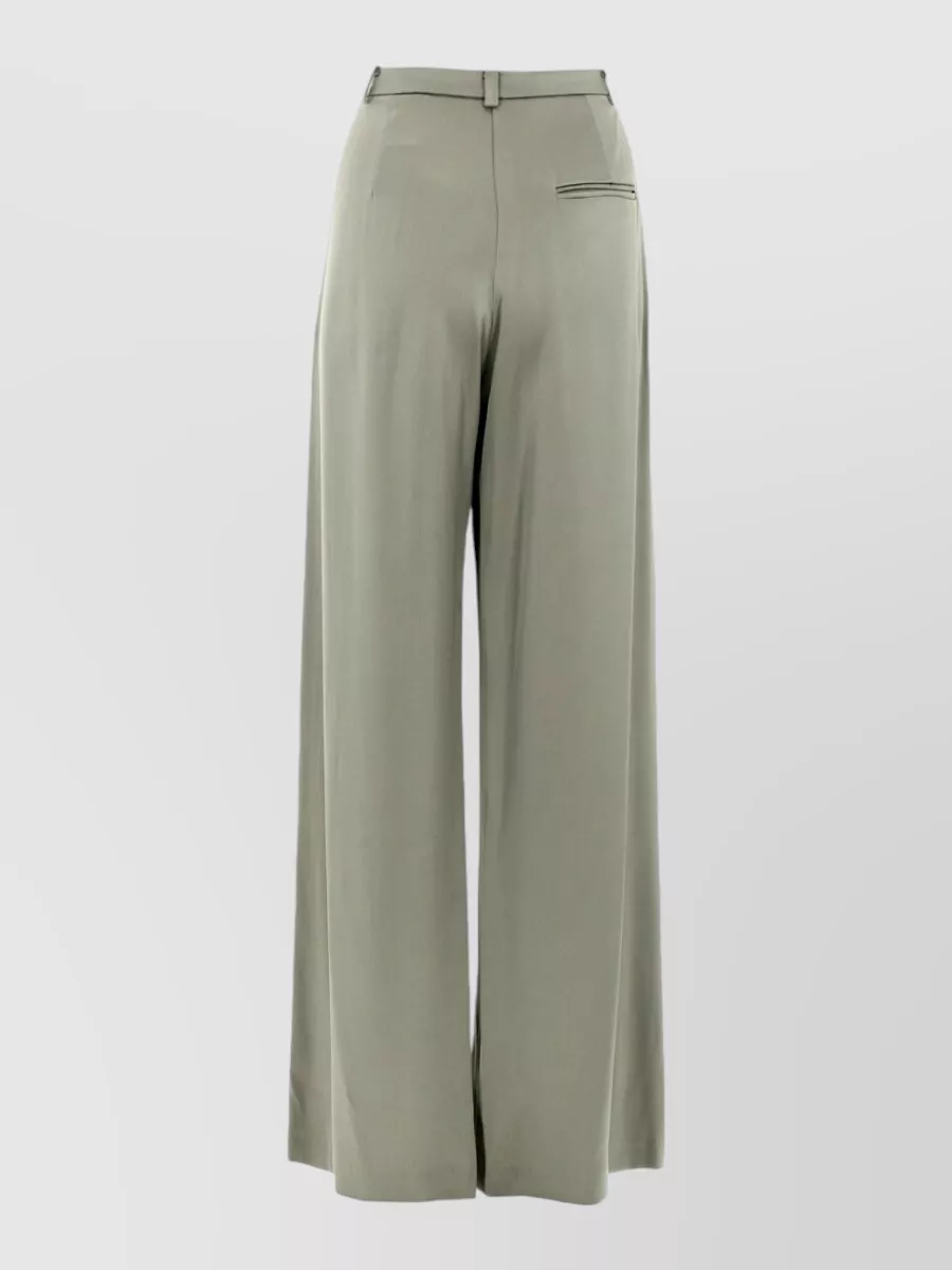Alysi Satin Wide-Leg Trousers