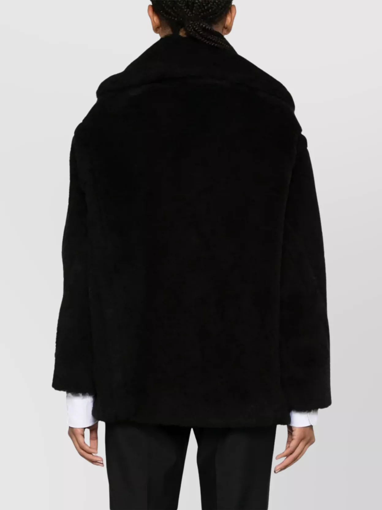 Max Mara Oversized Alpaca And Wool Double-breasted Coat In Black
