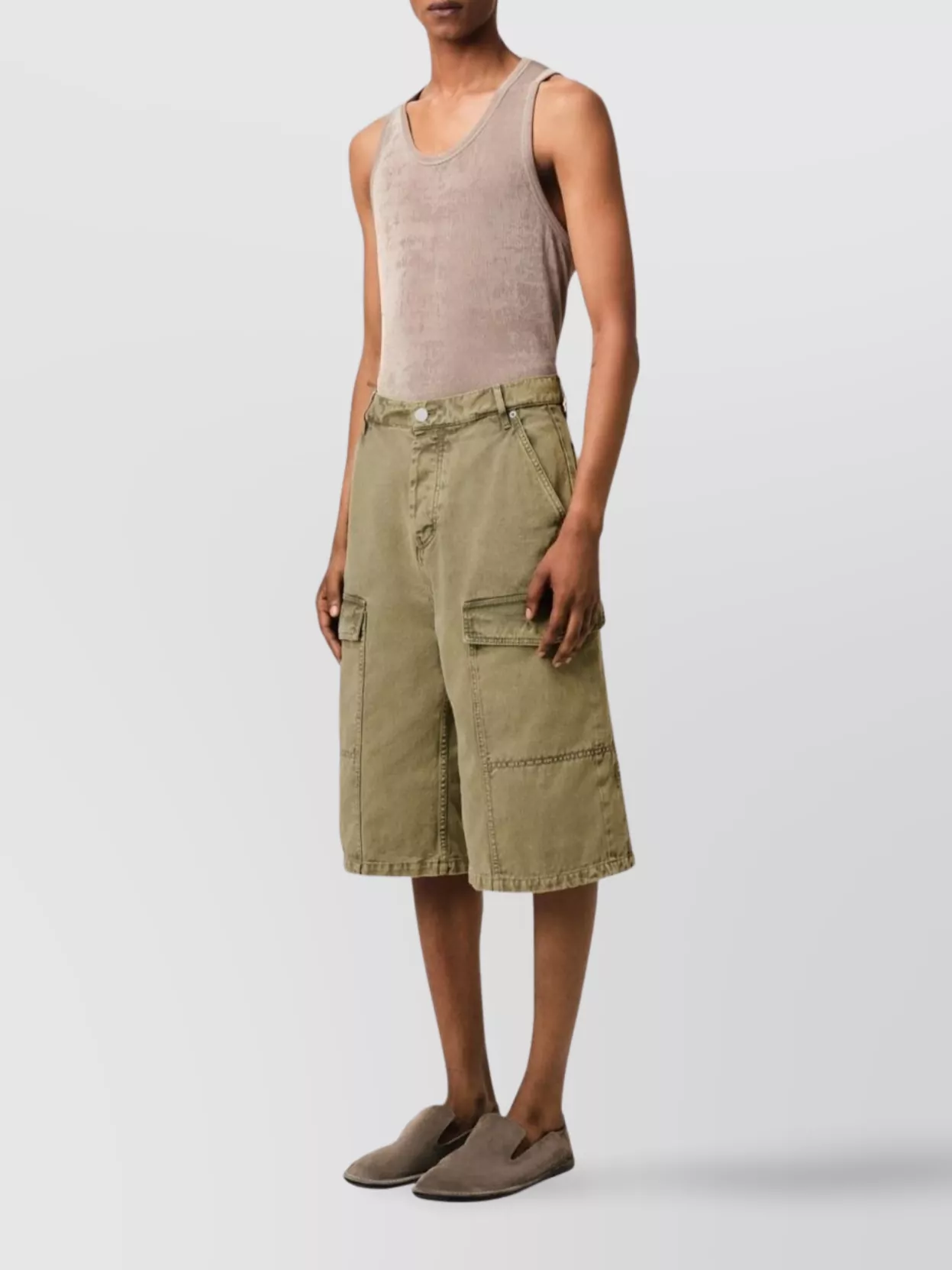 Shop Ami Alexandre Mattiussi Cargo Shorts Multiple Pockets