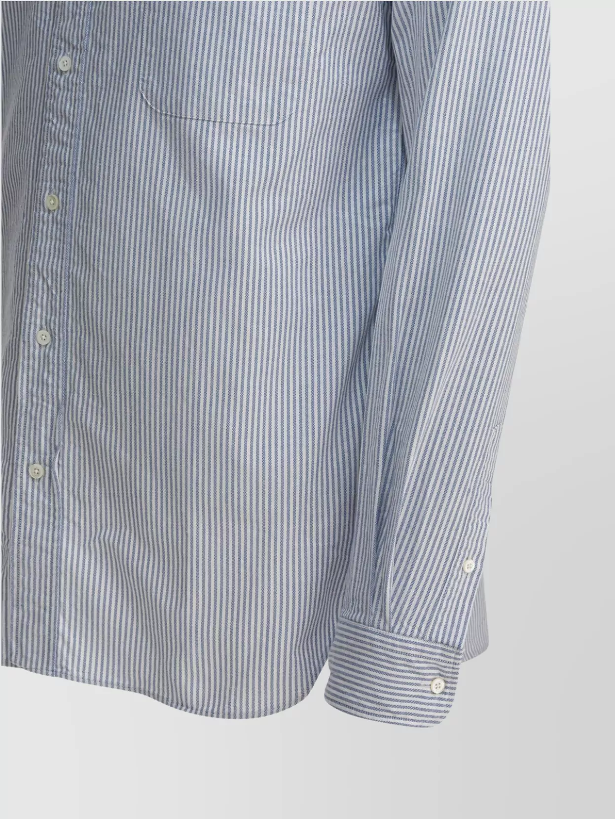 Beams Plus Striped Long Sleeve Button-Down Collar Shirt