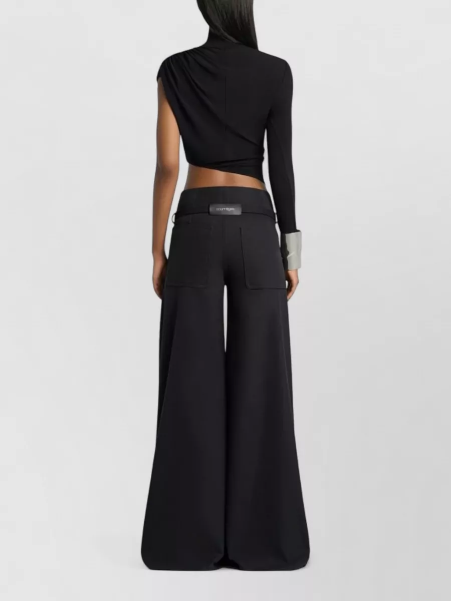 Courrèges Asymmetric Cropped Jersey Top