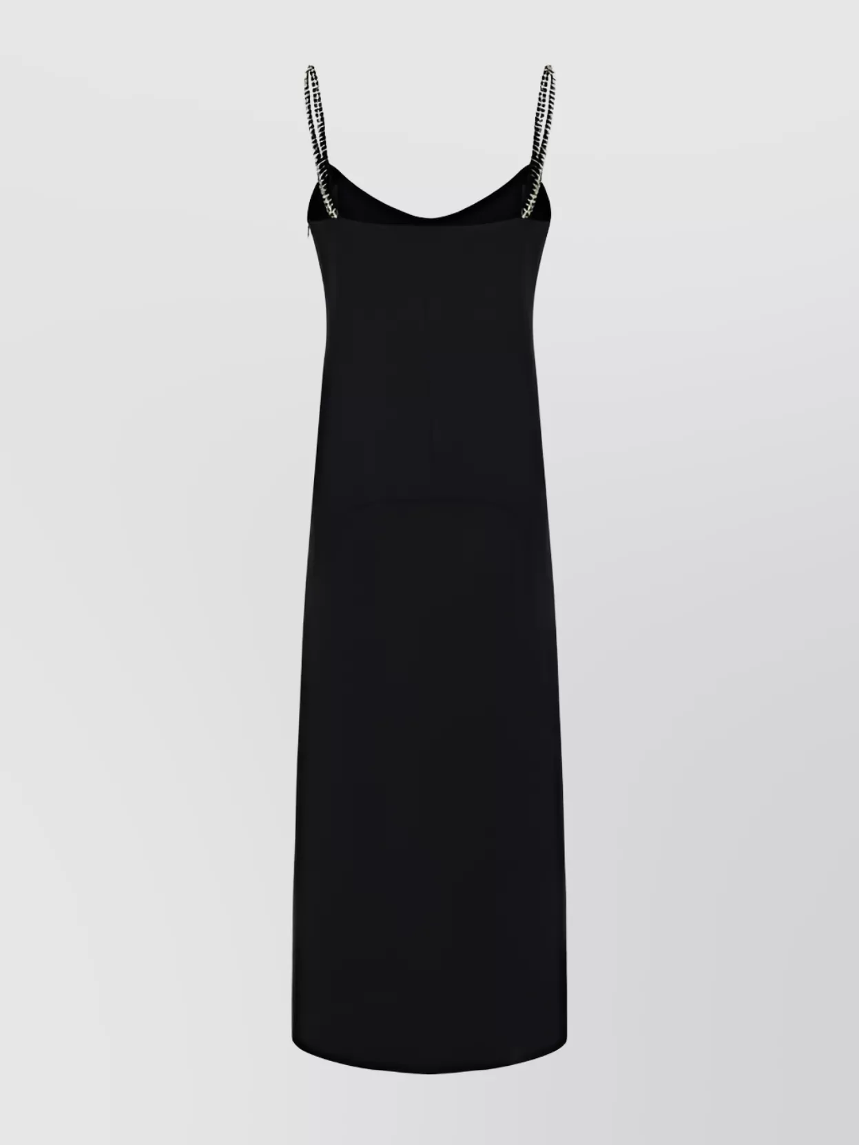 Lanvin Chain Strap Midi Dress In Black