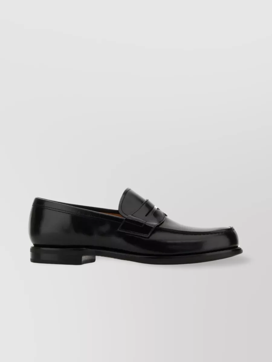 Shop Church's Refined Pointed Toe Penny Loafers In Black
