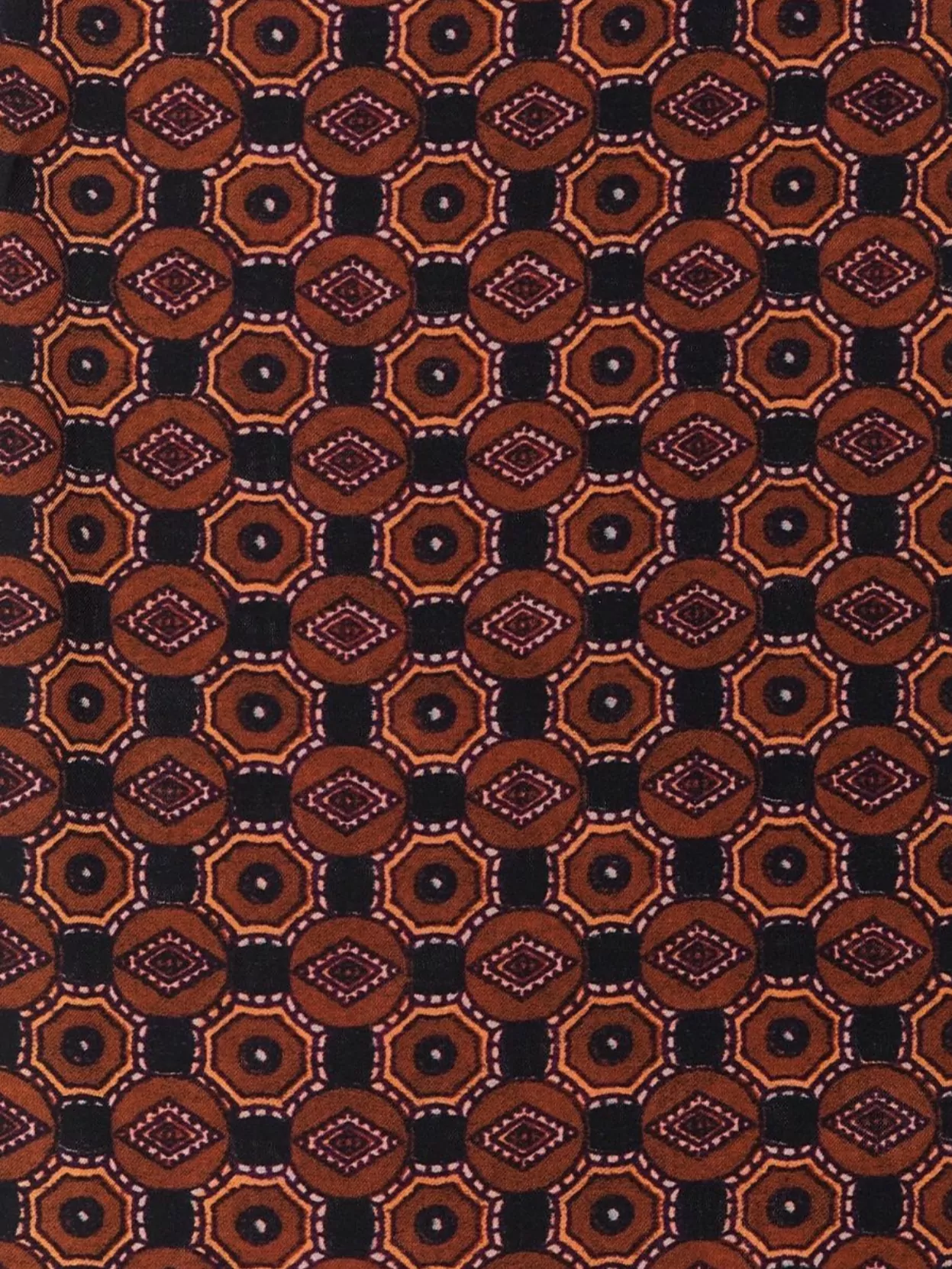 Dries Van Noten Square Silk Scarf Geometric Pattern