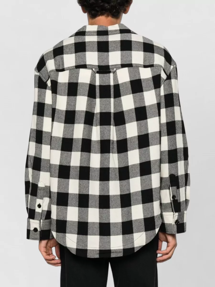 Ami Paris Checked Wool Shirt Jacket