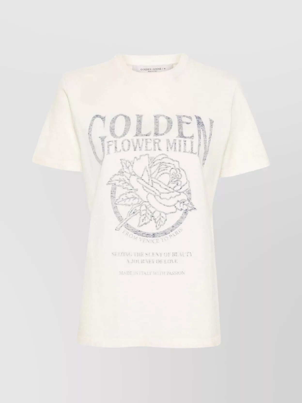 Shop Golden Goose Printed Crew Neck T-shirt