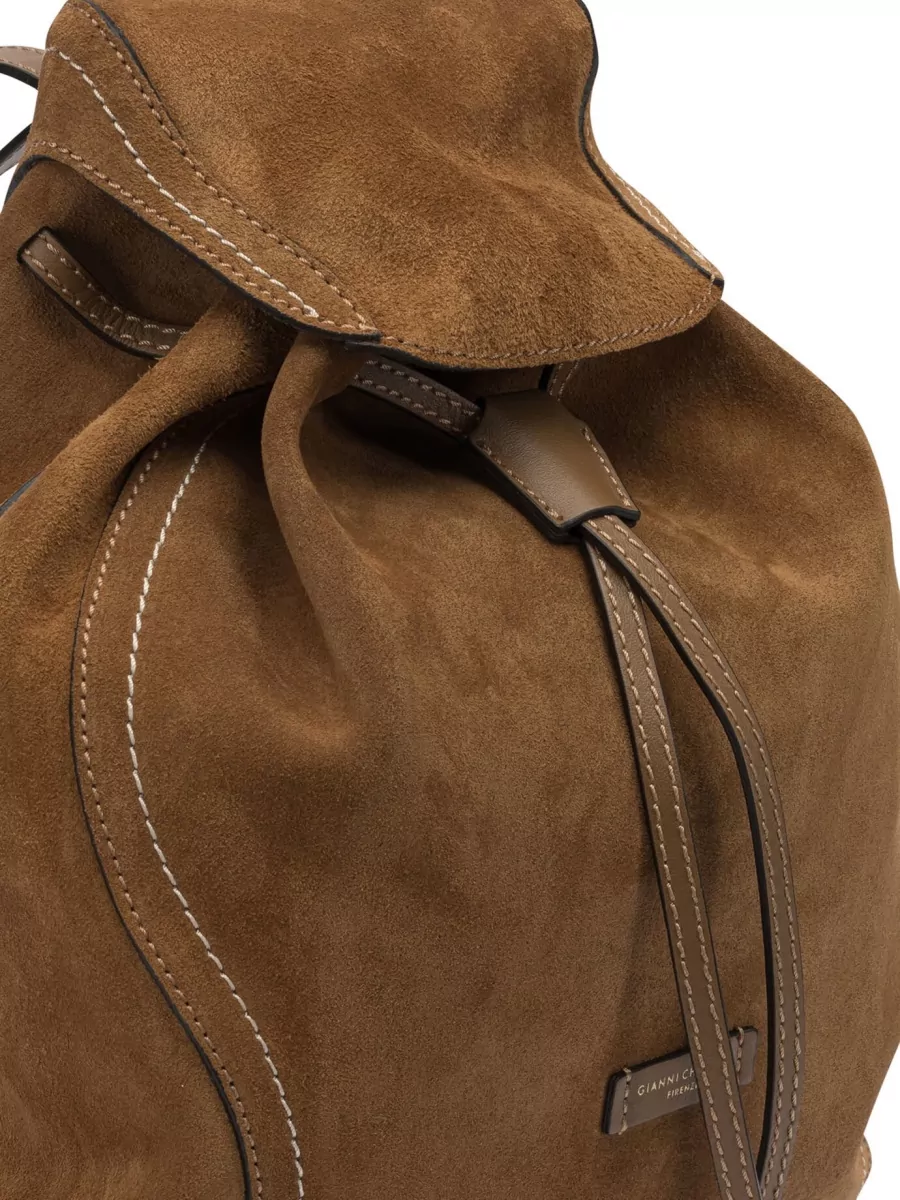 Gianni Chiarini Stylish Suede Backpack Adjustable Straps