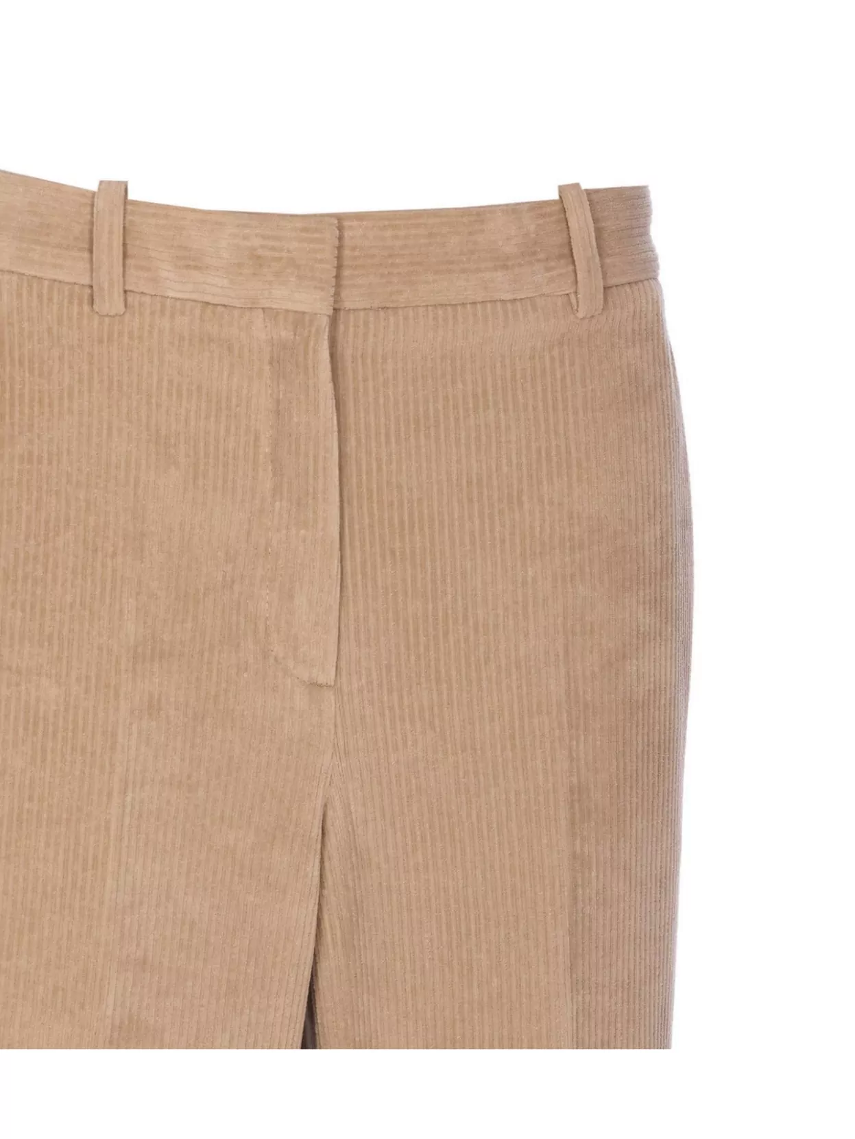 Circolo 1901 Corduroy Velvet Trousers Belt Loops In Brown