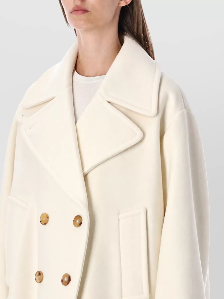 Chloé Wool Oversized Short Double Breasted Coat