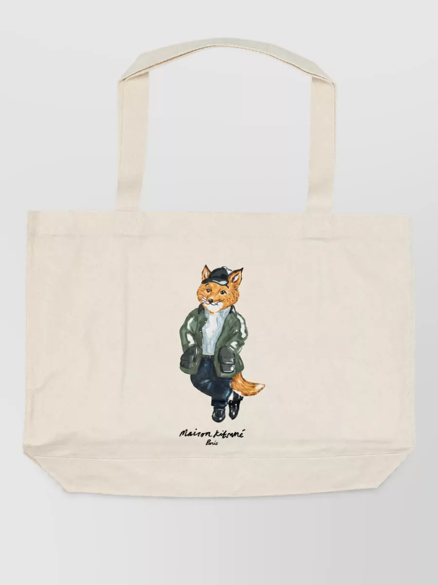 Maison Kitsuné weekend fox large tote bag