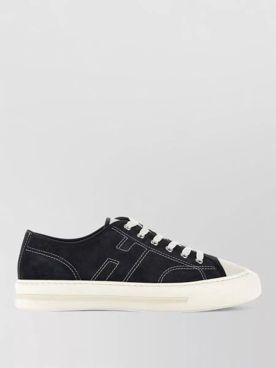 Hogan Suede Leather Low-Top Sneakers