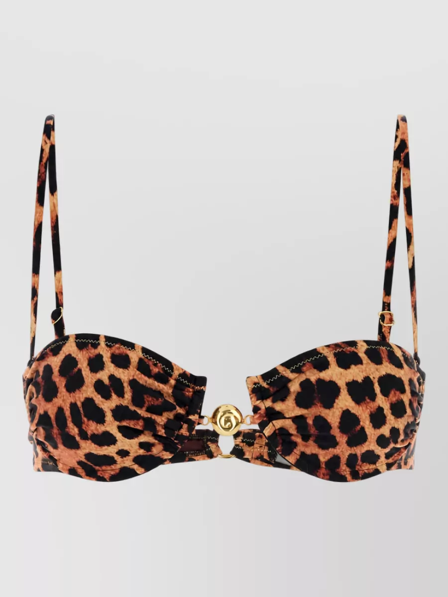 Reina Olga Printed Stretch Bikini Top