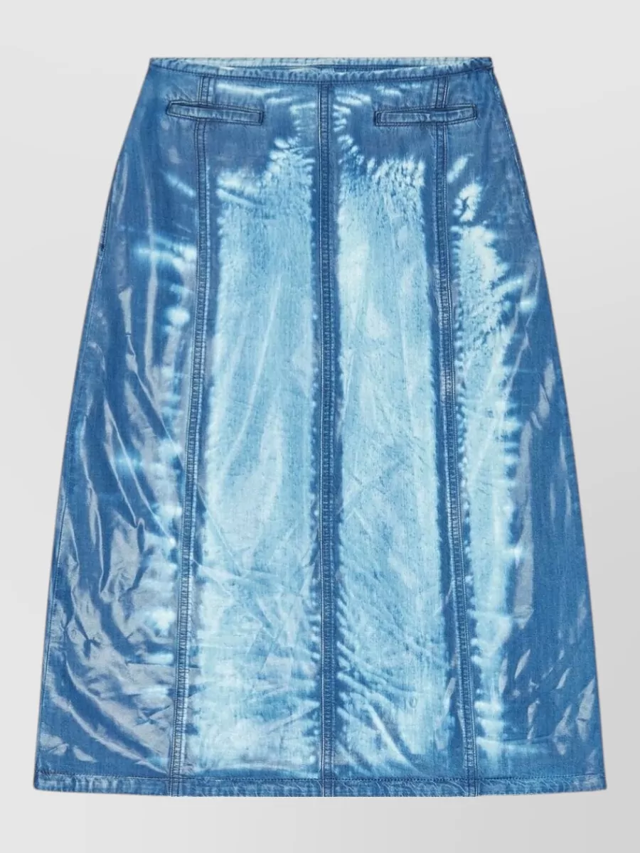 Diesel Printed Lyocell Midi Skirt