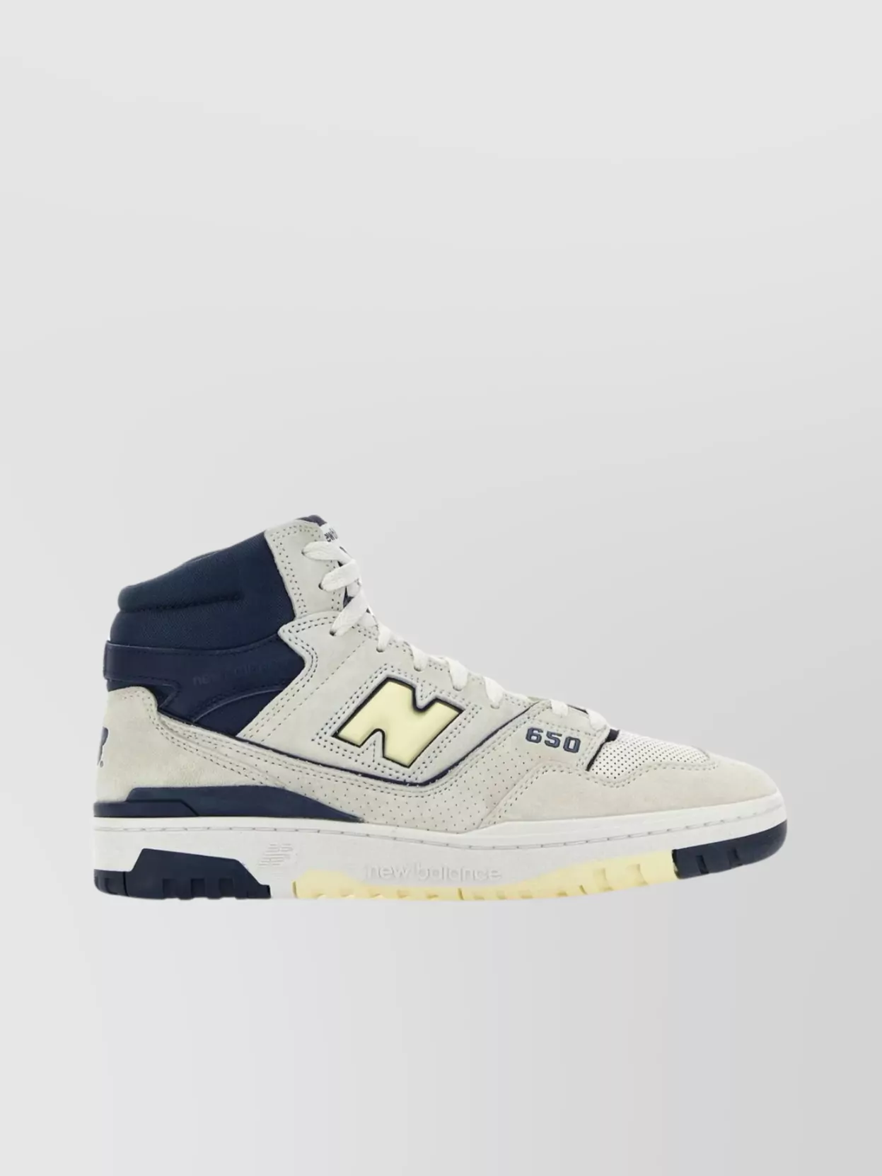 Shop New Balance Multicolor High-top Leather And Suede Sneakers
