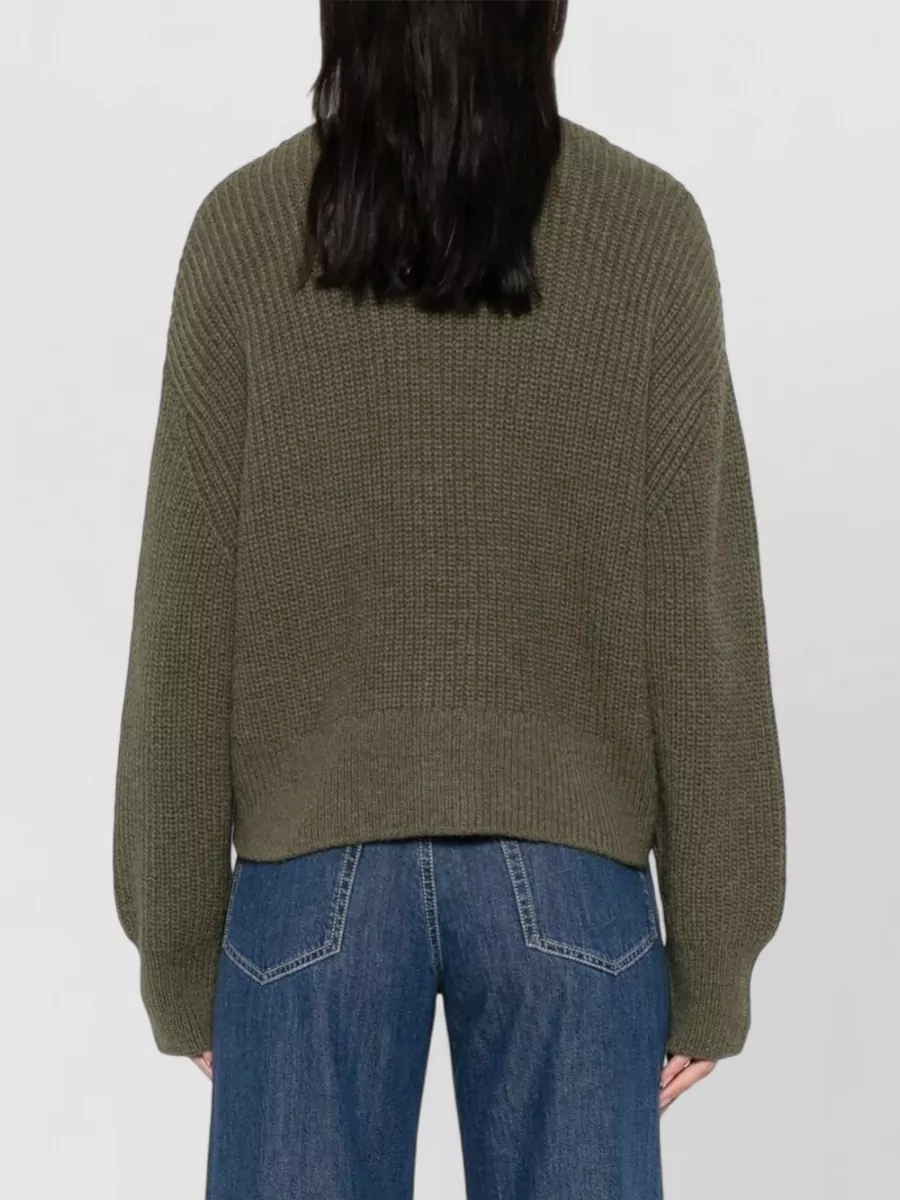 Closed Alpaca Wool Ribbed V-Neck Cardigan