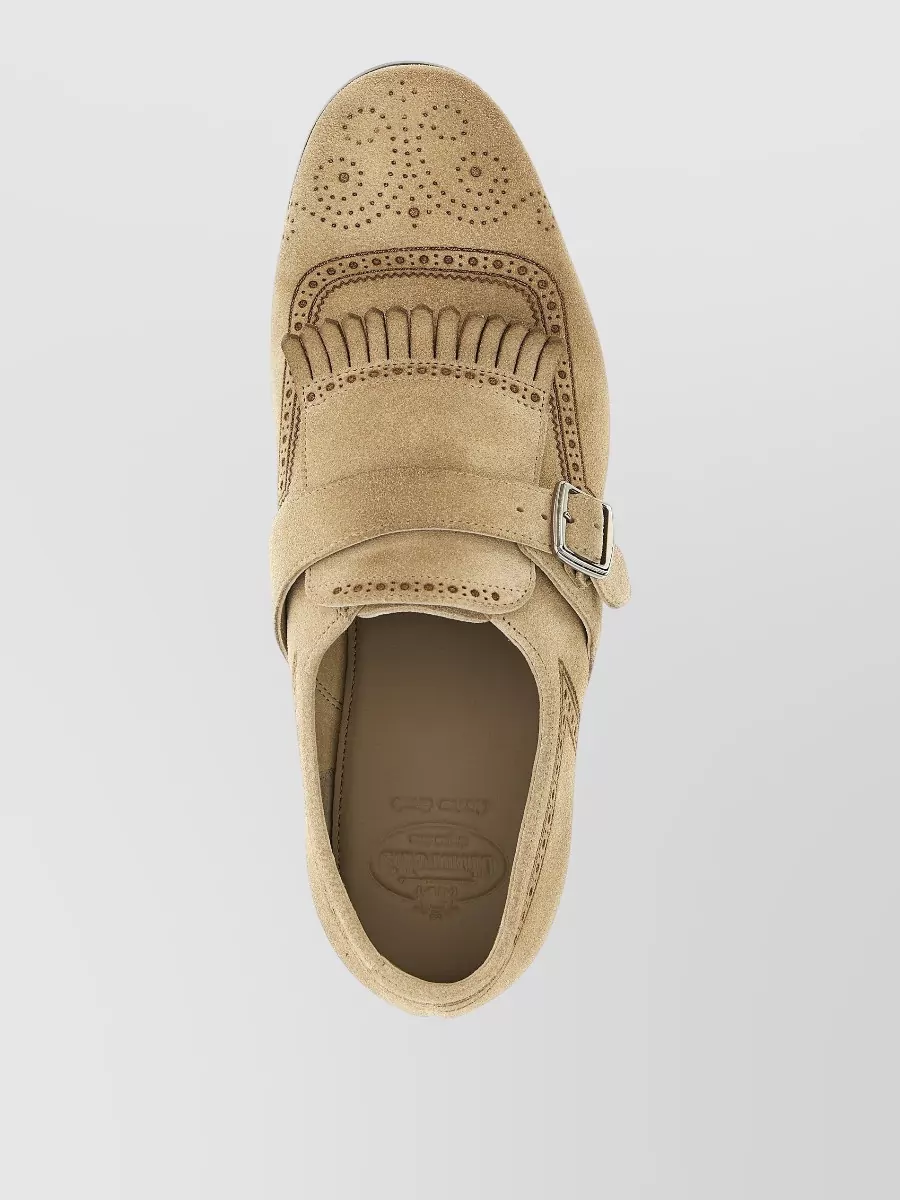 Church's Shangai Loafers Buckle Fringe Perforated Round Toe