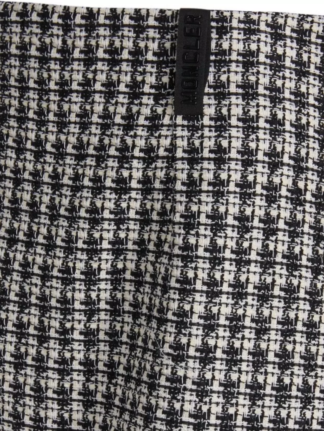 Moncler Tweed Mini Skirt Houndstooth Pattern