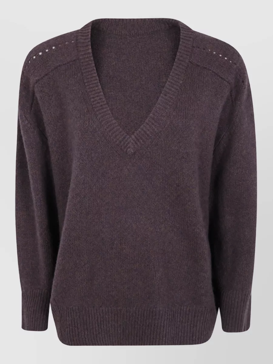 Kujten cashmere v-neck sweatshirt